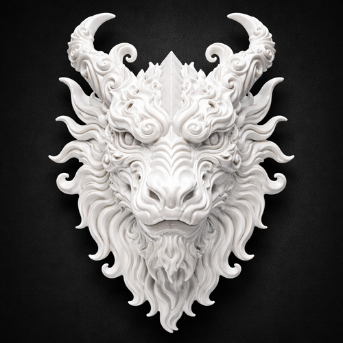 Baroque Dragon Wall Sculpture – Premium Gloss Finish