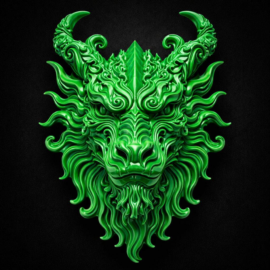 Baroque Dragon Wall Sculpture – Premium Gloss Finish