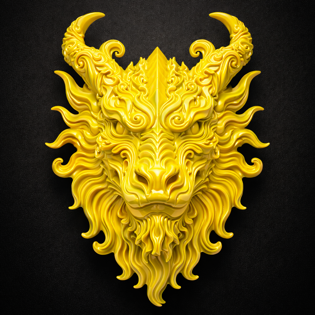 Baroque Dragon Wall Sculpture – Premium Gloss Finish