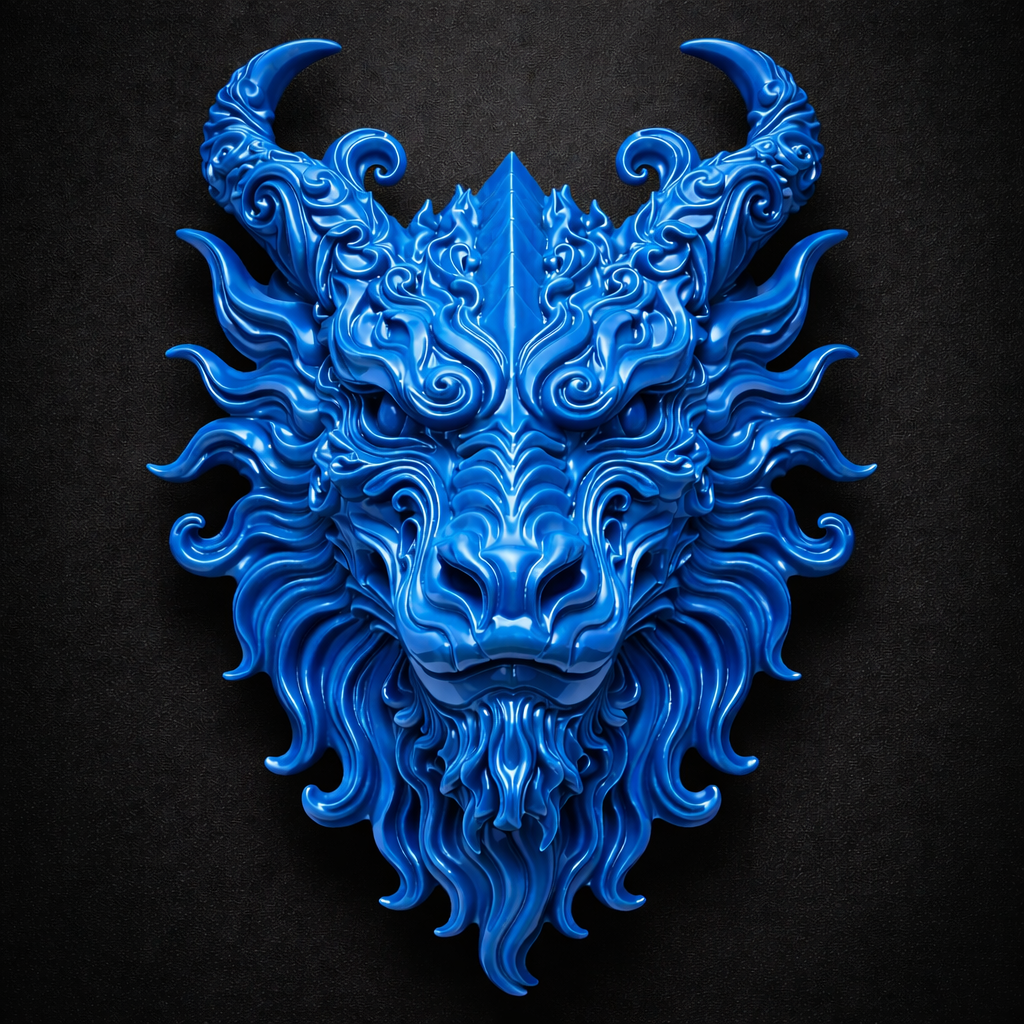 Baroque Dragon Wall Sculpture – Premium Gloss Finish
