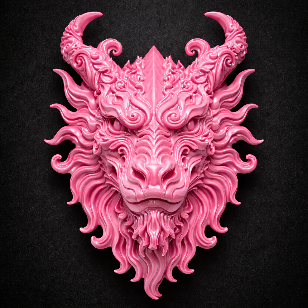 Baroque Dragon Wall Sculpture – Premium Gloss Finish