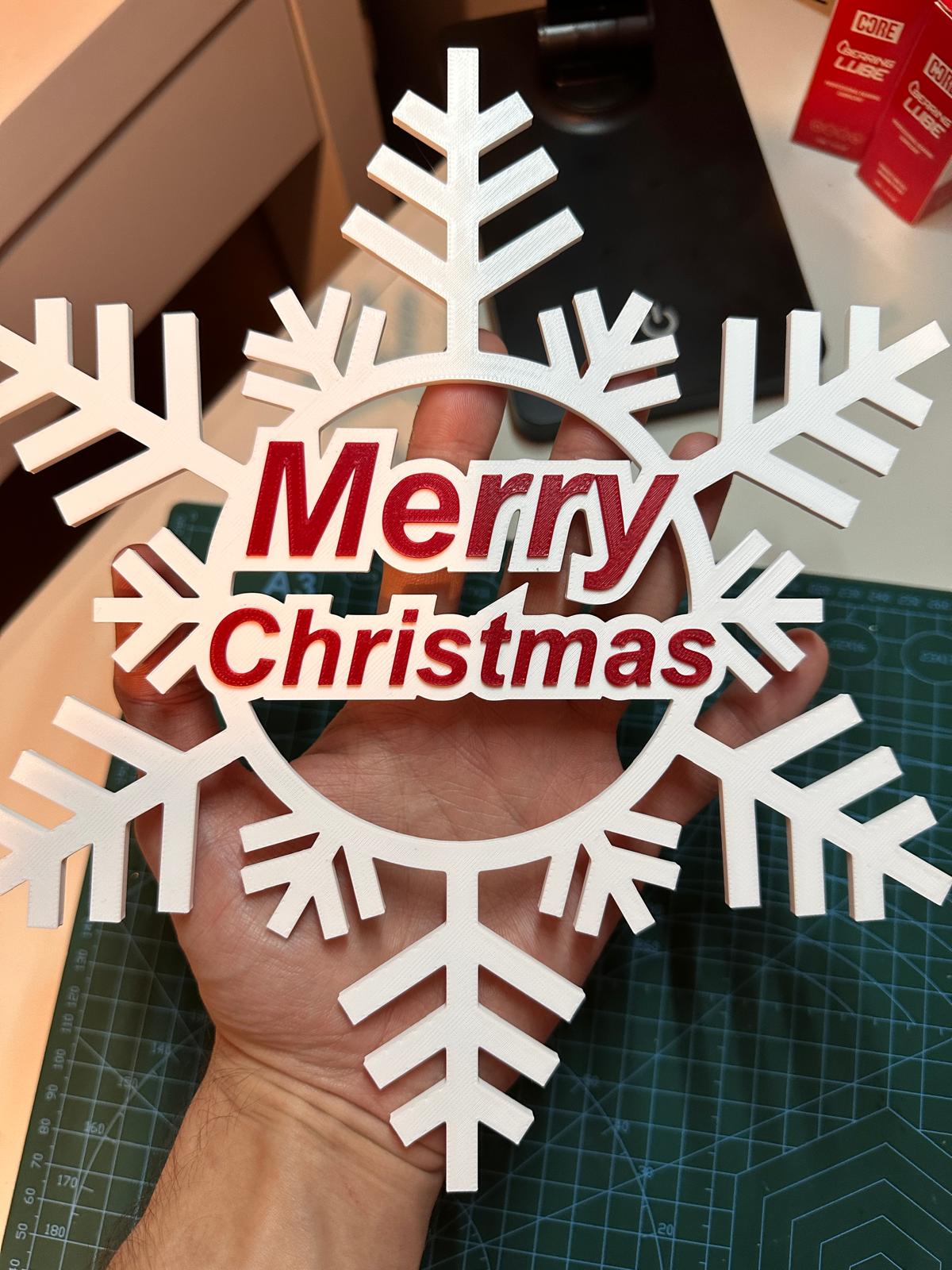 Christmas Snowflake Star Ornament – Festive Winter Tree Decoration, Elegant Holiday Snow Star Décor