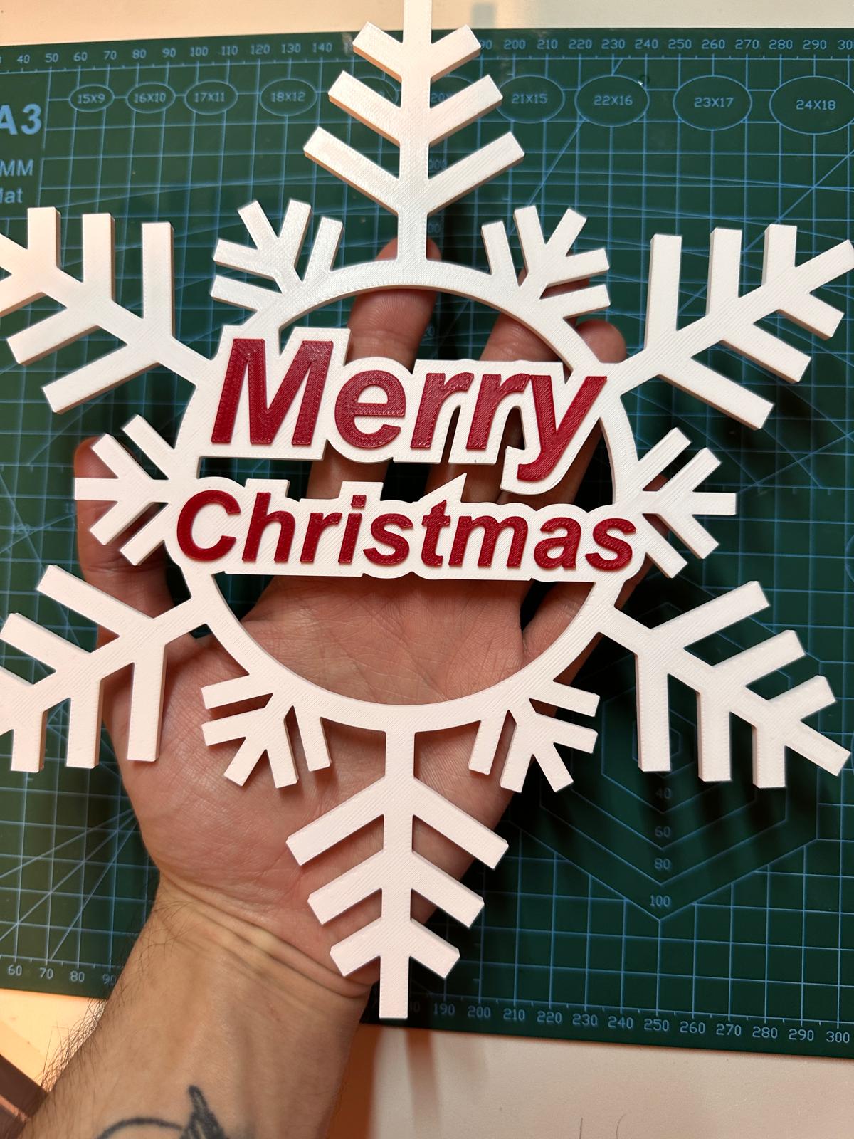 Christmas Snowflake Star Ornament – Festive Winter Tree Decoration, Elegant Holiday Snow Star Décor