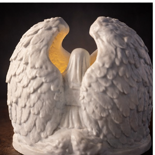 Heavenly Glow Nativity Scene Lamp – Angel Wings Design (10 cm)