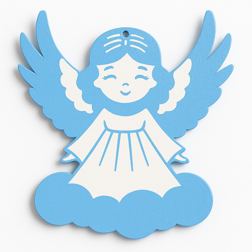 Handcrafted Angel Ornament – Cute Guardian Angel Decoration for Nursery, Christmas Tree & Gifts  Pack of 2