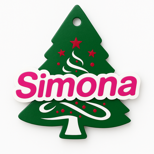 Personalized 3D Printed Christmas Tree Name Ornament – Custom Holiday Decoration – Unique Gift for Kids & Families
