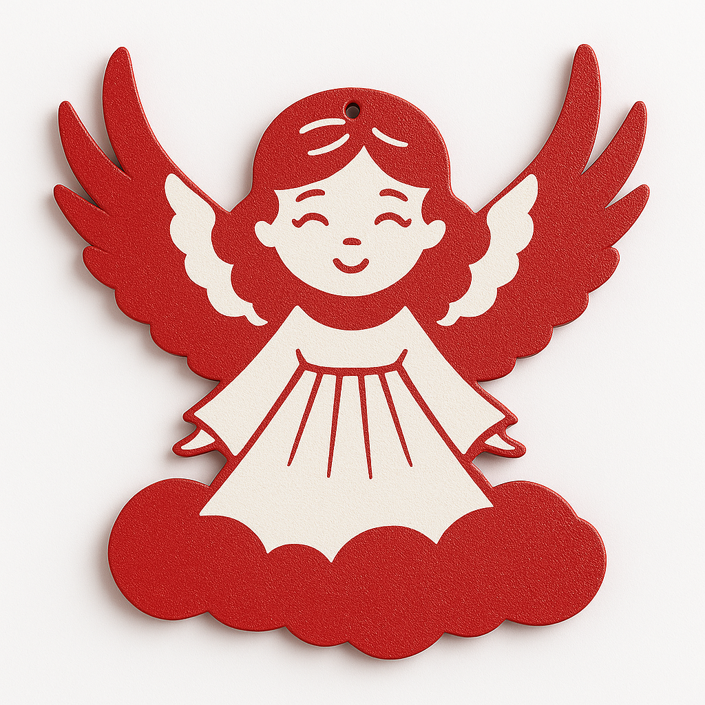 Handcrafted Angel Ornament – Cute Guardian Angel Decoration for Nursery, Christmas Tree & Gifts  Pack of 2