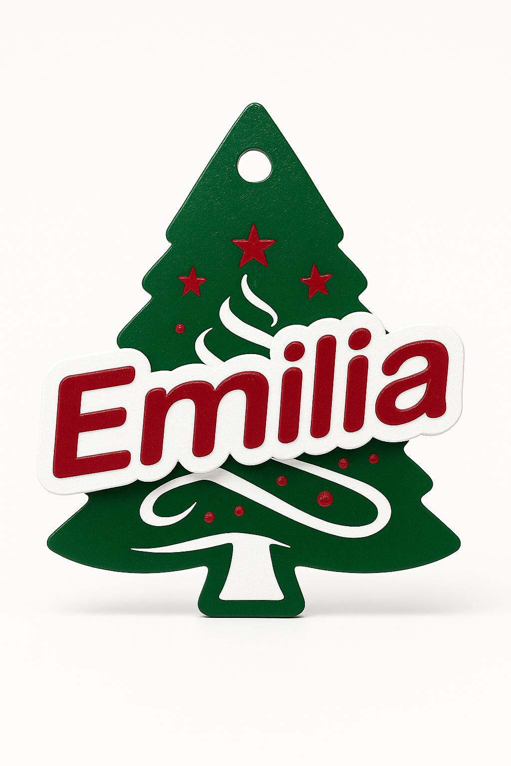 Personalized 3D Printed Christmas Tree Name Ornament – Custom Holiday Decoration – Unique Gift for Kids & Families