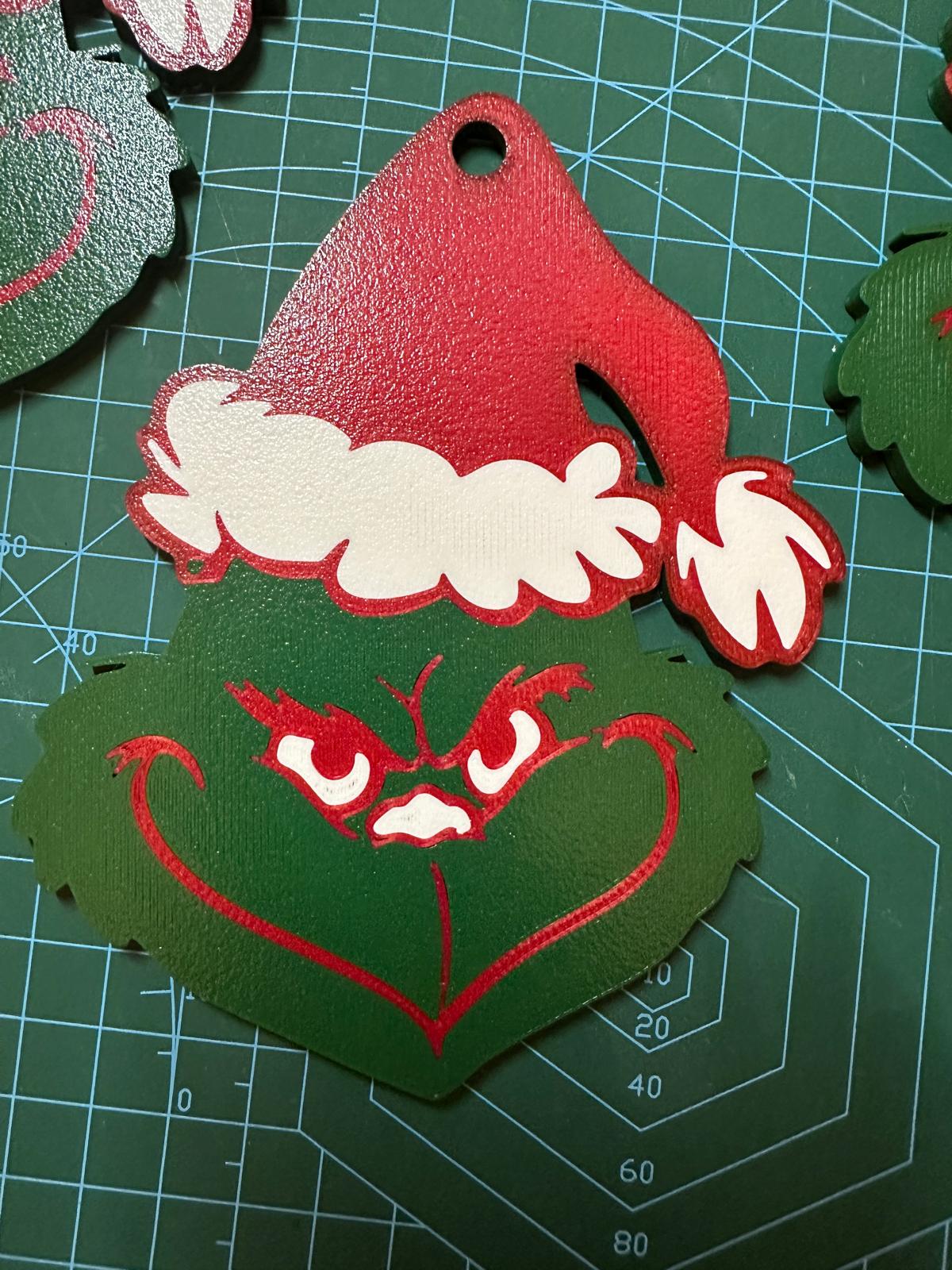 Handmade Grinch Christmas Ornaments | Holiday Decorations & Gifts Pack of 3