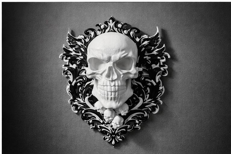 Baroque Skull Wall Decor – Gothic Statement Piece (218mm x 260mm)