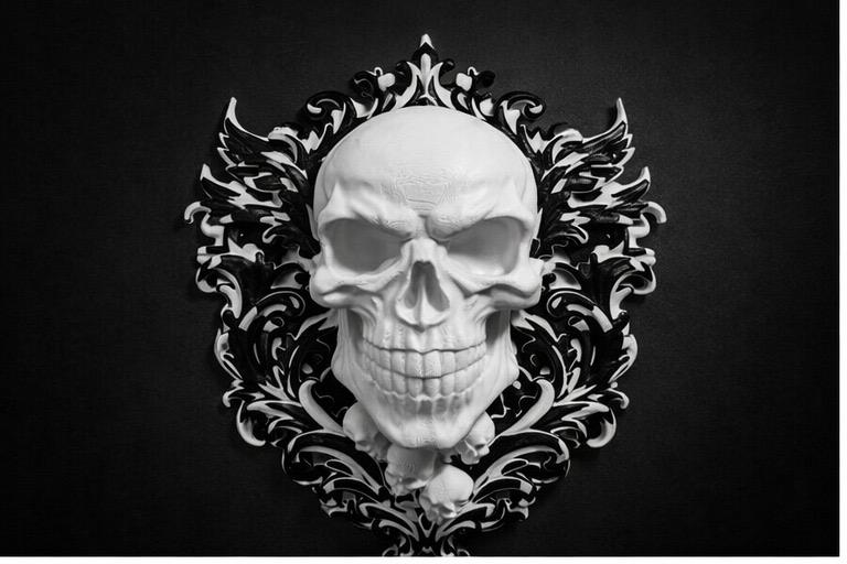 Baroque Skull Wall Decor – Gothic Statement Piece (218mm x 260mm)