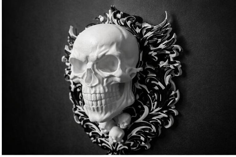 Baroque Skull Wall Decor – Gothic Statement Piece (218mm x 260mm)