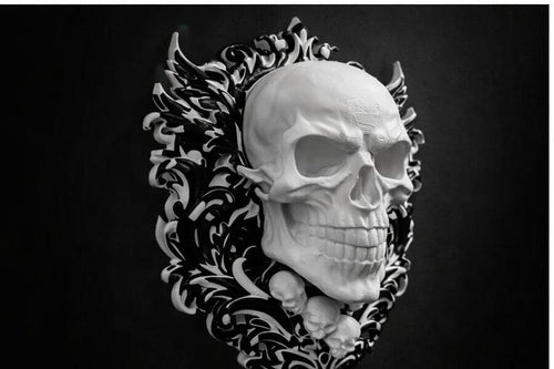 Baroque Skull Wall Decor – Gothic Statement Piece (218mm x 260mm)